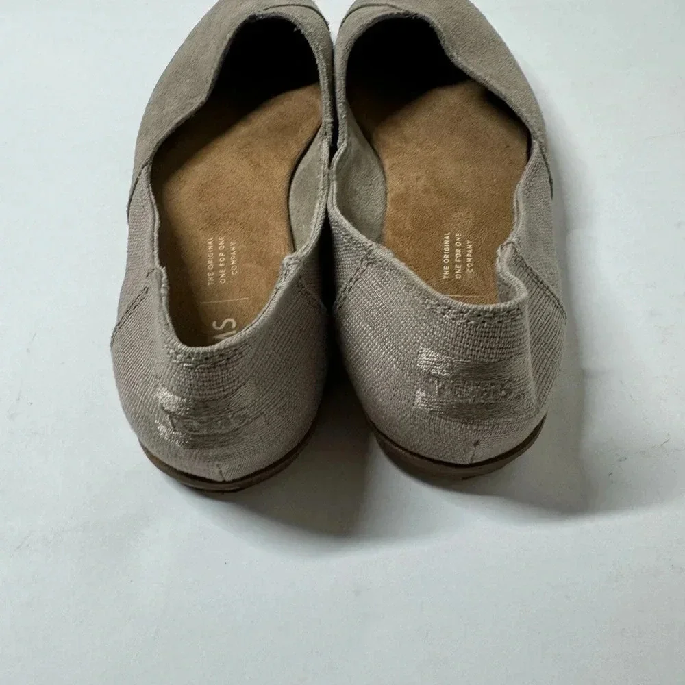 TOMS Jutti Suede Canvas Ballet Flats Size 8